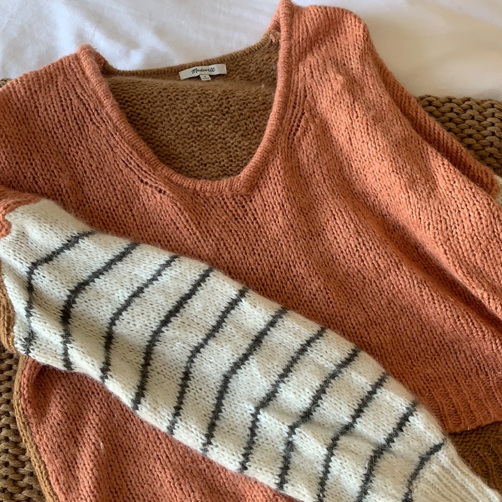 Madewell Color block sweater